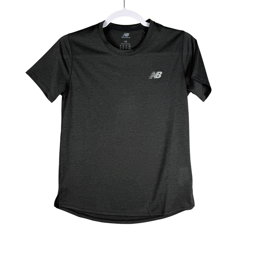 New Balance Womens XS Ice X Athletic Tee Shirt Black Cooling Breathable NWT‎